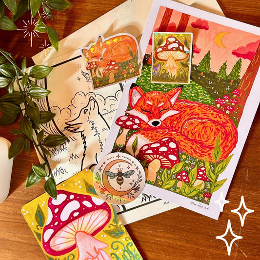 Snail Mail Print Club - Monthly Art Print March Collection - Cottagecore Stationery Post