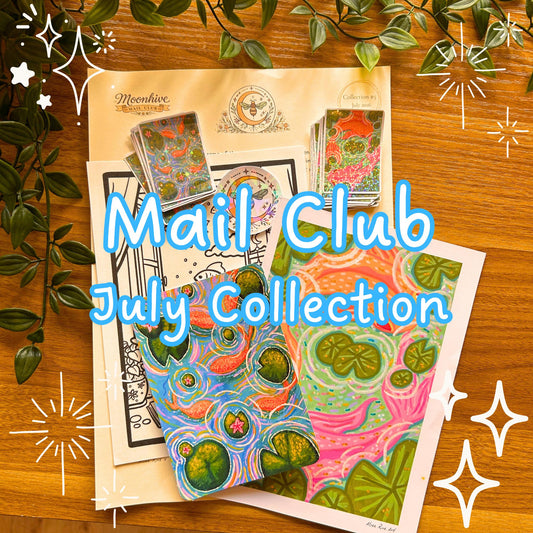 Snail Mail Print Club July Collection – Art Prints, Stickers, Colouring Page