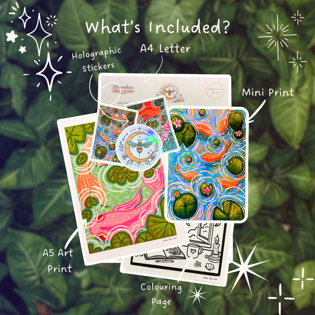 Snail Mail Print Club July Collection – Art Prints, Stickers, Colouring Page
