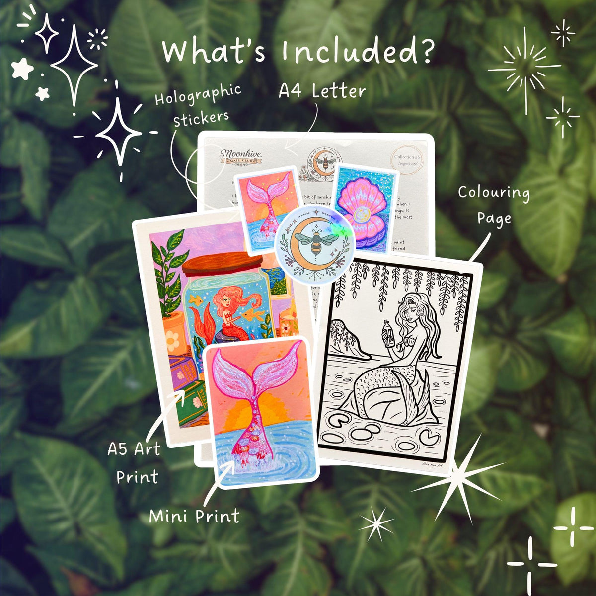 Snail Mail Print Club August Collection – Art Prints, Stickers, Colouring Page