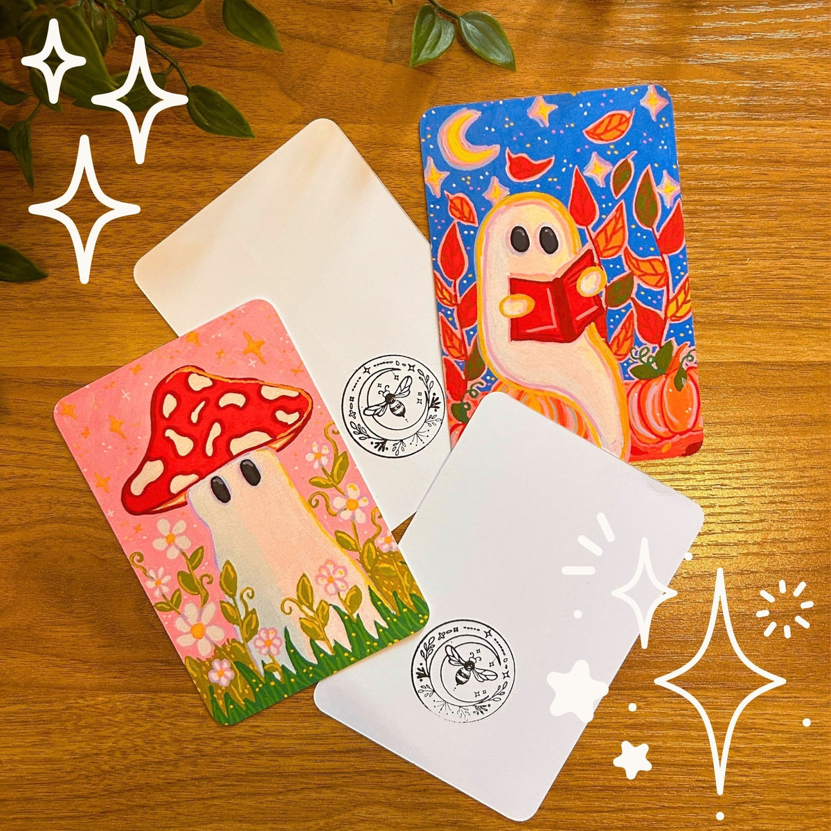 Snail Mail Print Club October Collection – Spooky Autumn Halloween Cute Ghost Art Bundle